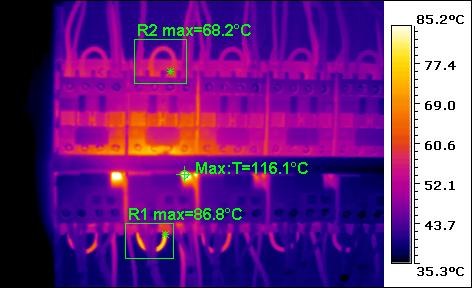IP Image - Oxidised + overheating Thermal Overload Relays 